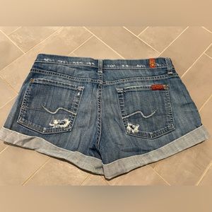 7 for all mankind jean shorts